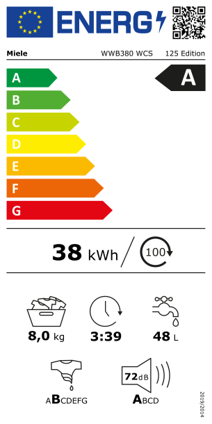 PERILICA RUBLJA MIELE WWB 380 WCS 125 Edition