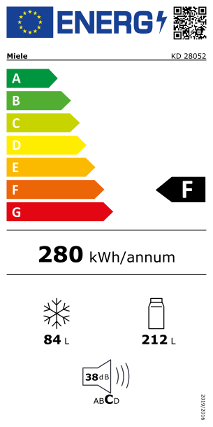 HLADNJAK SA ZAMRZIVAČEM MIELE KD 28052 ws