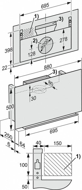 ZIDNA NAPA MIELE DA 9091 W Screen, opsidijan crna